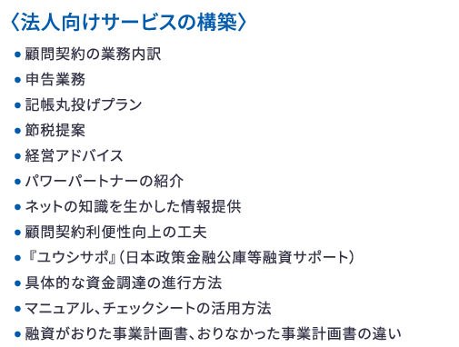 〈法人向けサービスの構築〉